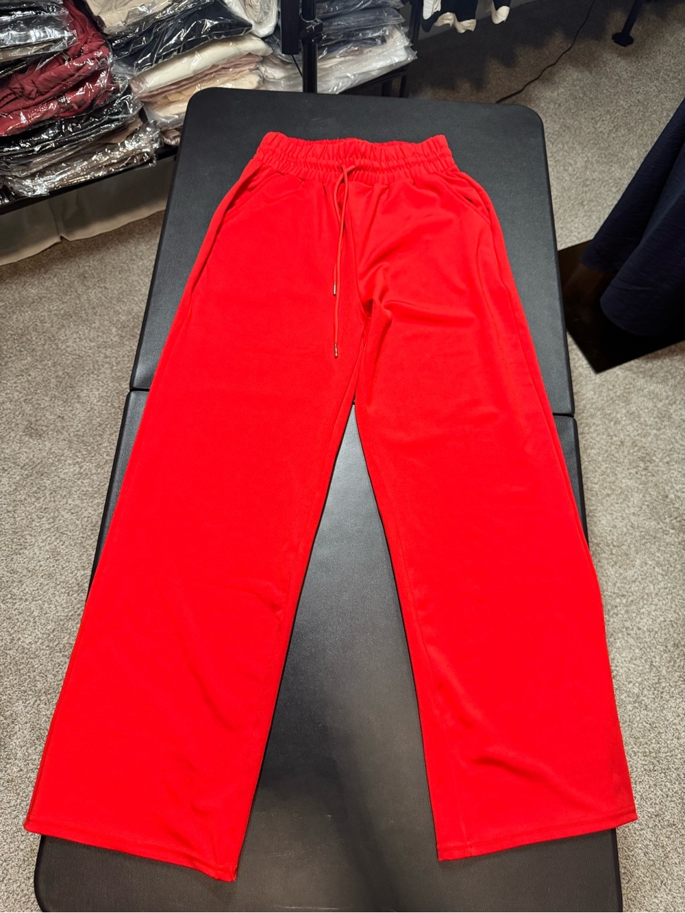 Kids Red Pull-On Jogger Pants - Unbranded